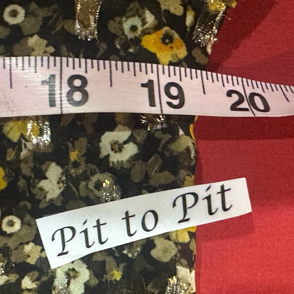NWT SIZE 1/US S OVERSIZED The Kooples Black and Yellow Floral Blouse - Picture 11 of 13